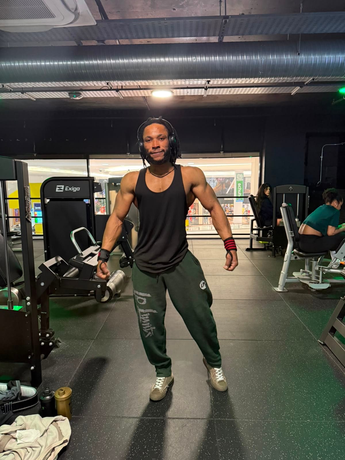 Christian Ebor in the gym