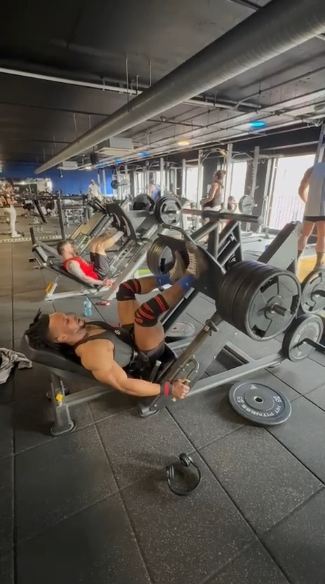 Christian Ebor training in the gym